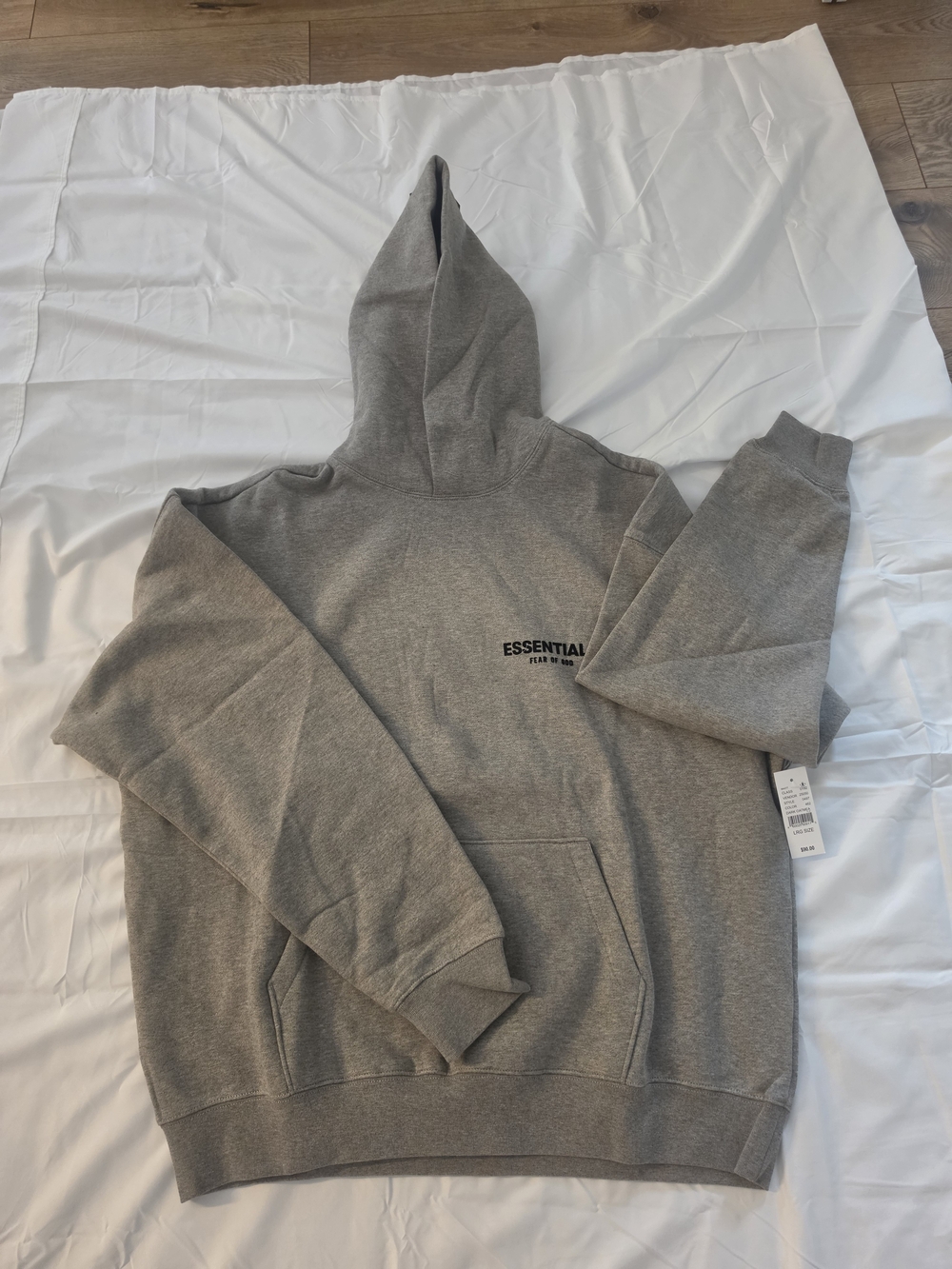 Essential Crew Men's Gray Hoodie Sweatshirt